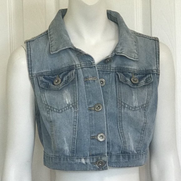 Highway Jeans Other - Girl's Cropped Denim Vest Medium